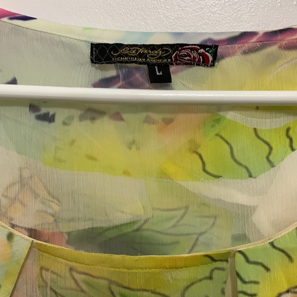 Ed Hardy Ruffled Blouse - Picture 2 of 13